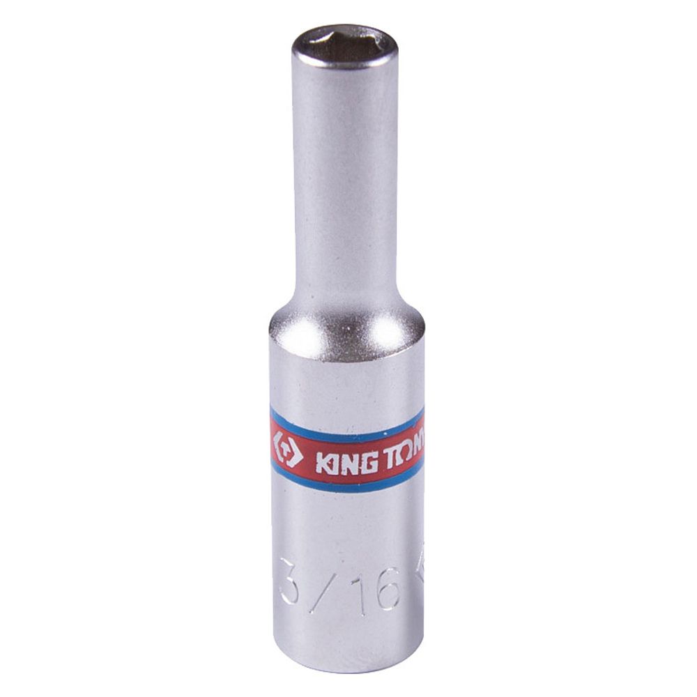 KING TONY (223506S) Головка торцевая глубокая шестигранная 1/4&quot;, дюймовая 3/16&quot;
