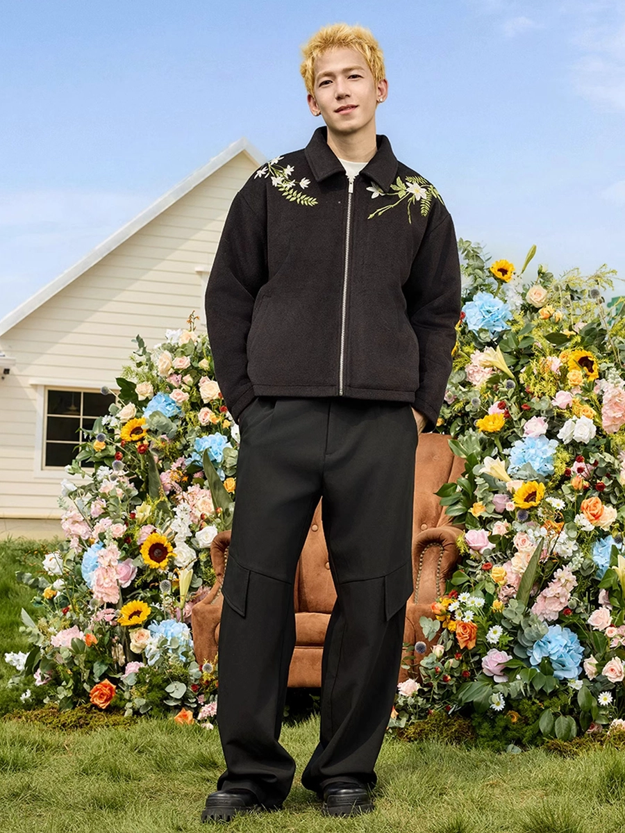 Шерстяная куртка HARSHandCRUEL "Flowers" Wool Zip Jacket