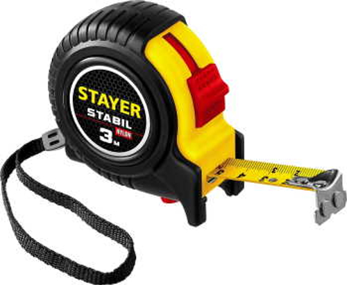 Рулетка обрезиненный корпус 3м х 16мм, STAYER Stabil Professional, 34131-03_z02