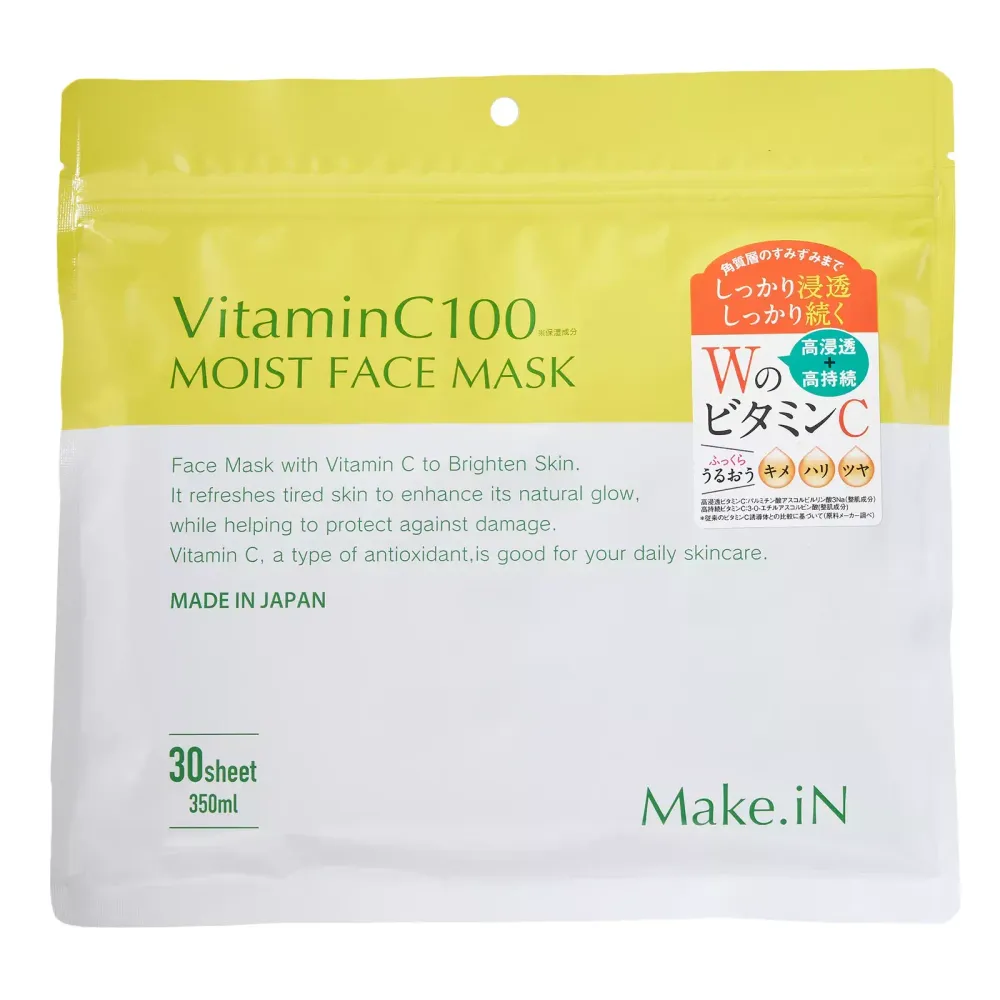 Make.iN Увлажняющие маски на основе витамина С100-VitaminC100 MOIST FACE MASK,30 шт