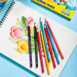 Карандаши цветные Deli "SpongeBob", 18 цветов, дерево, картон