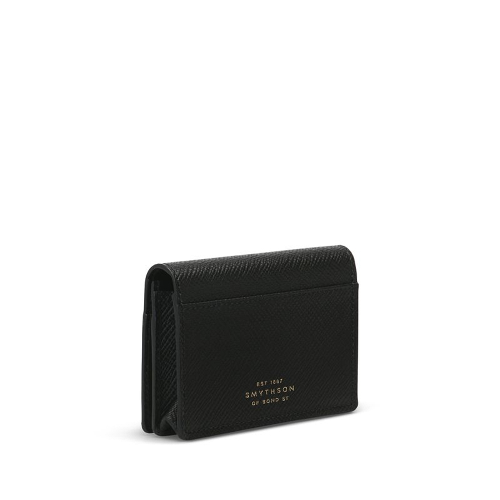 Smythson Картхолдер Folded Card Case with Snap Closure in Panama, Nile Blue