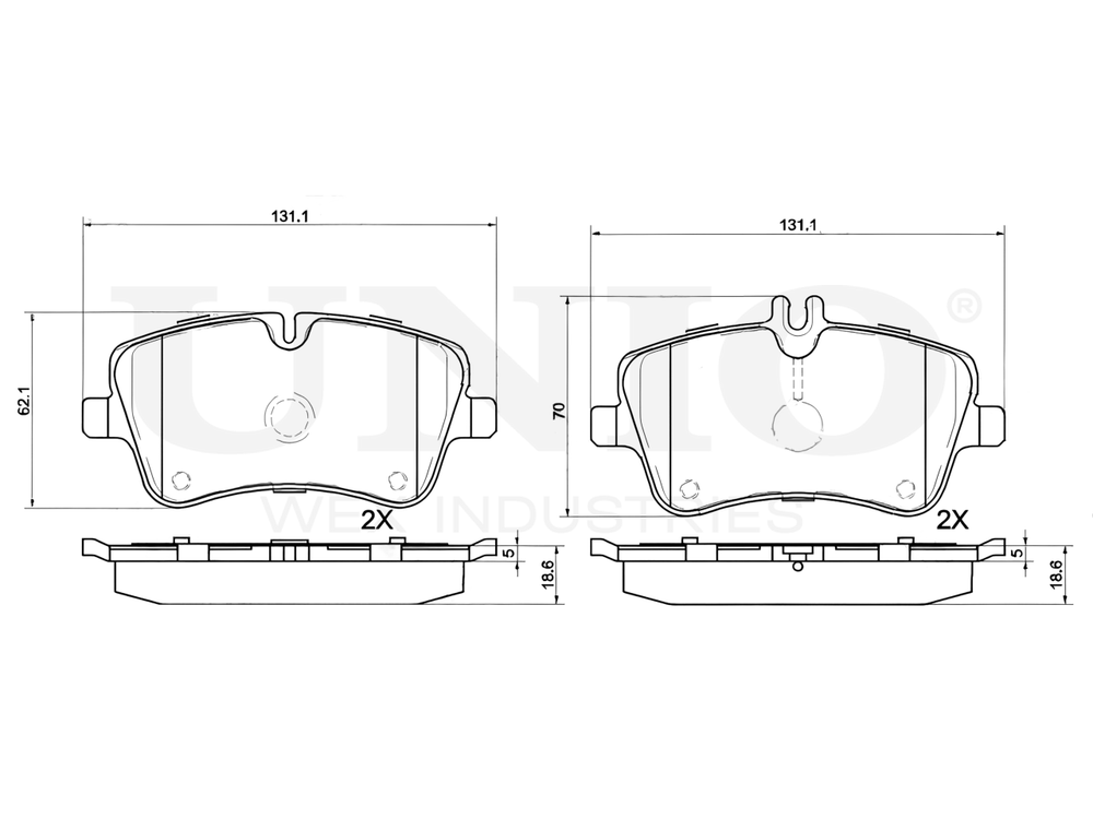 Колодки тормозные диск. передние UNIO BRP-20024