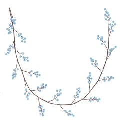 GAEM Изделие декоративное "Гирлянда рождественская", L167 W7 H7 см