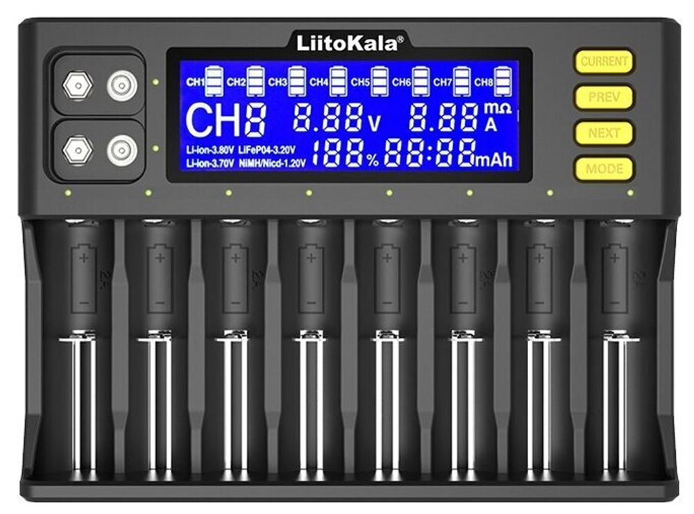 Зарядное устройство интеллектуальное LiitoKala Lii-S8 для аккумуляторов 18650 26650