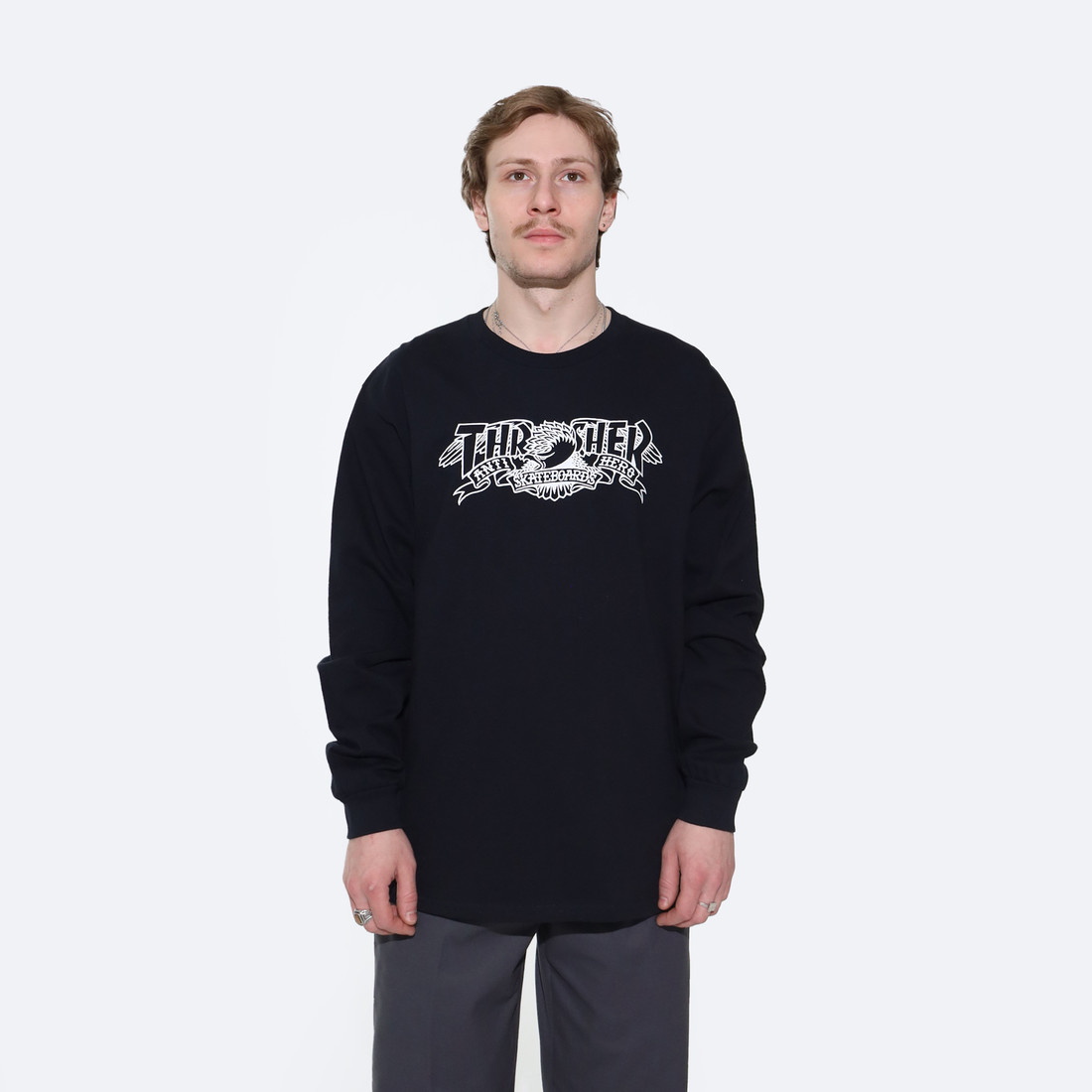 Купить Лонгслив Thrasher Mag Banner L/S (black)