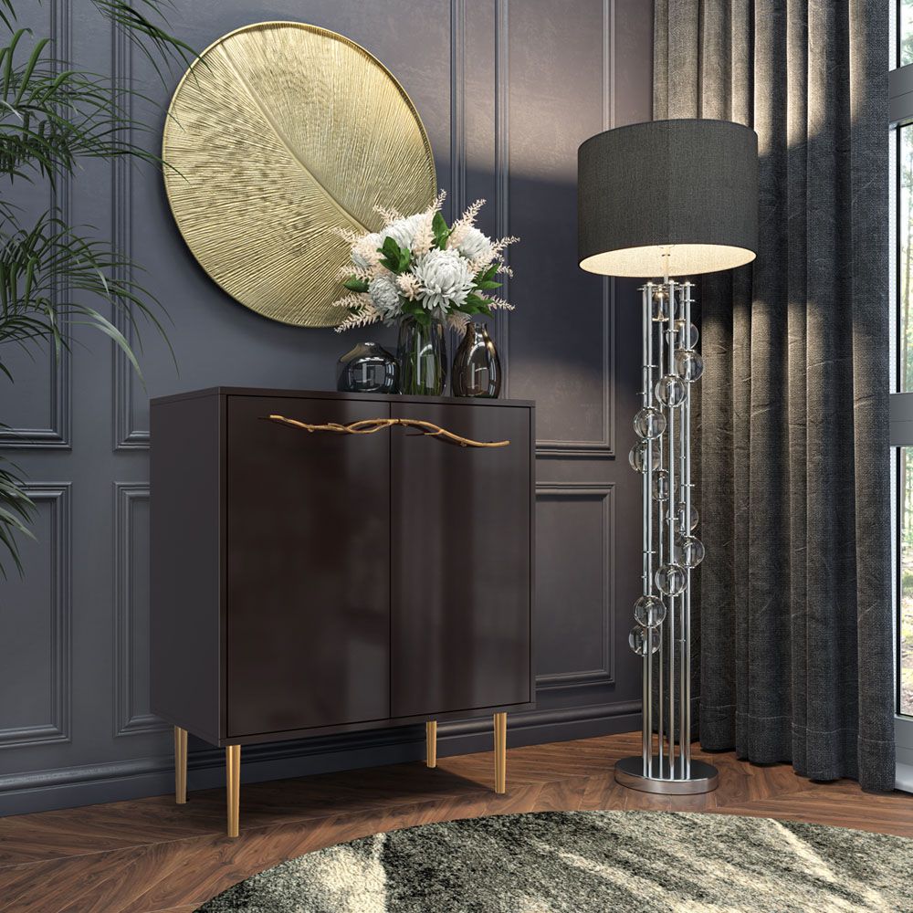 Комод Арт Колор Стайл Голд с 2 полками Терпкий коричневый