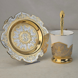 Набор кофейный "Герб РФ" (Златоуст)