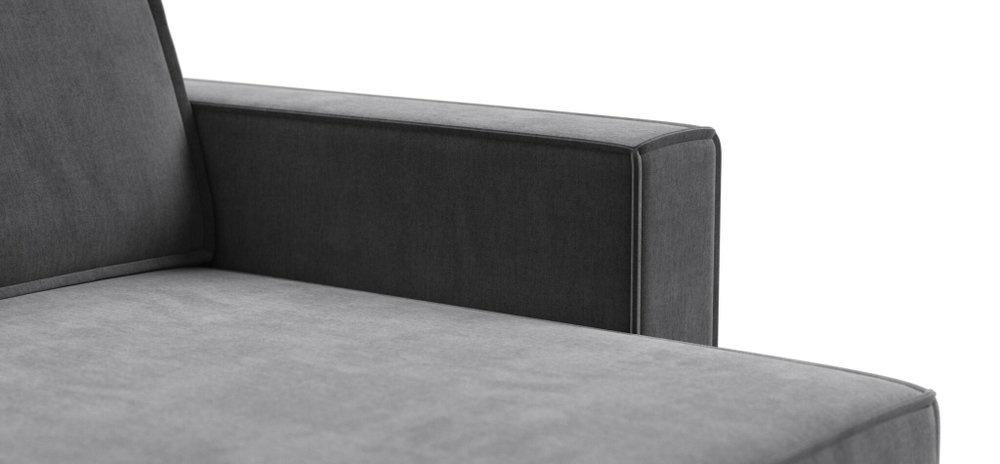 Угловой диван BOSS SOFT MODOOL MAX велюр Monolit серый