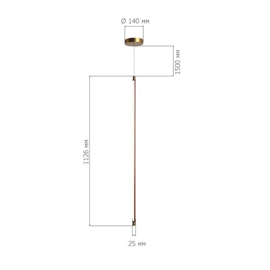 SL6225.303.01 Светильник подвесной ST-Luce Латунь/Терракотовый, Белый LED 1*12W 3000K BRICK