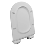 Сиденье для унитаза-моноблока WAVE STAR дюропласт, микролифт, БЕЛЫЙ глянец NEW