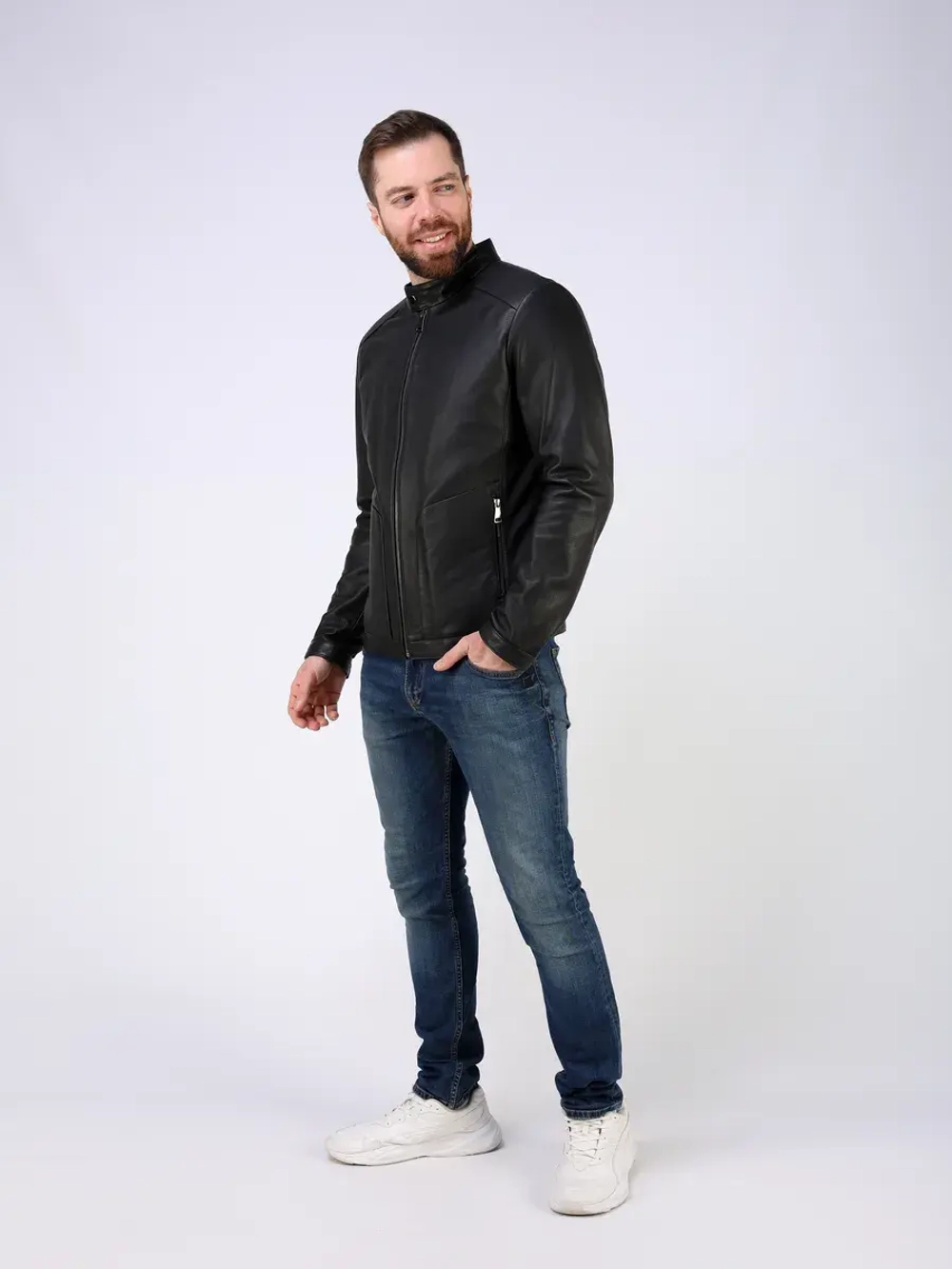 Кожаная куртка демисезонная