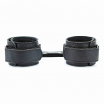 Чёрные кожаные наручники БДСМ Арсенал 51001