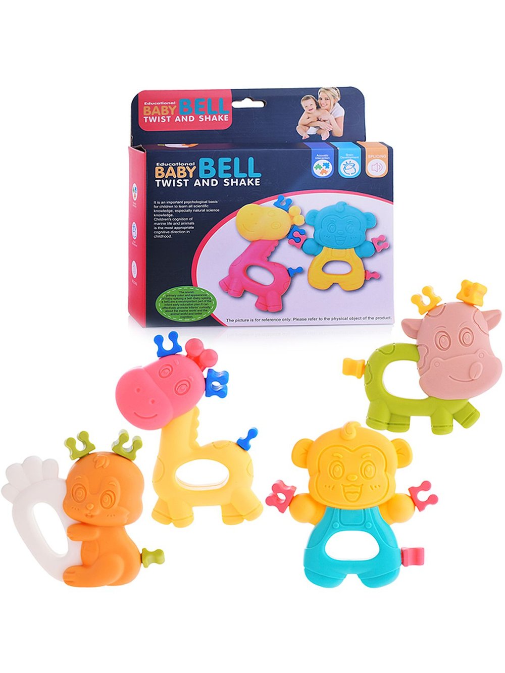 Набор погремушек для малышей Зверята (DL1402)