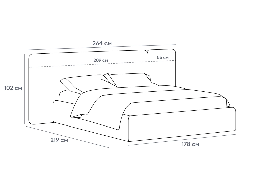 Кровать Atessa без подъемного механизма