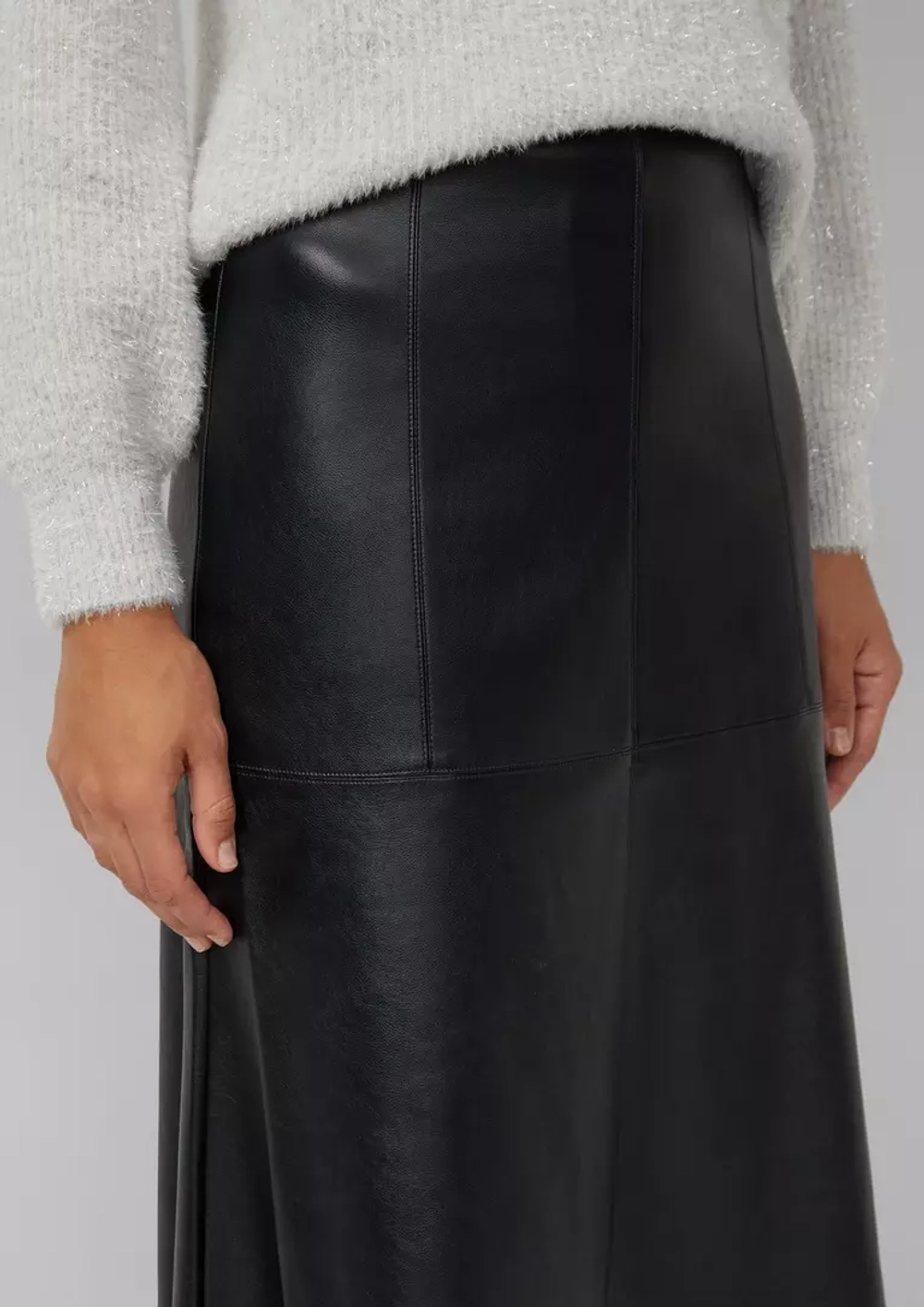 Юбка-миди в кожаном стиле Black Label