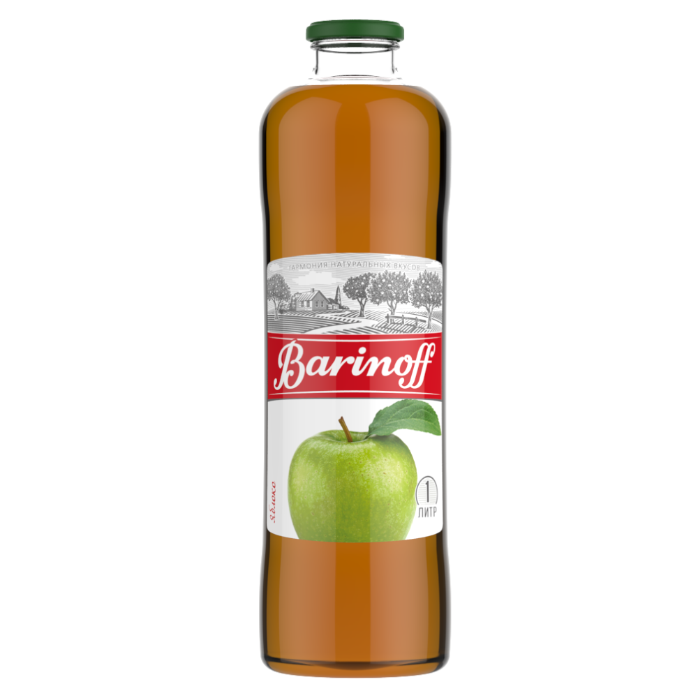 Напиток Нектар Barinoff яблочный осветленный 1 л