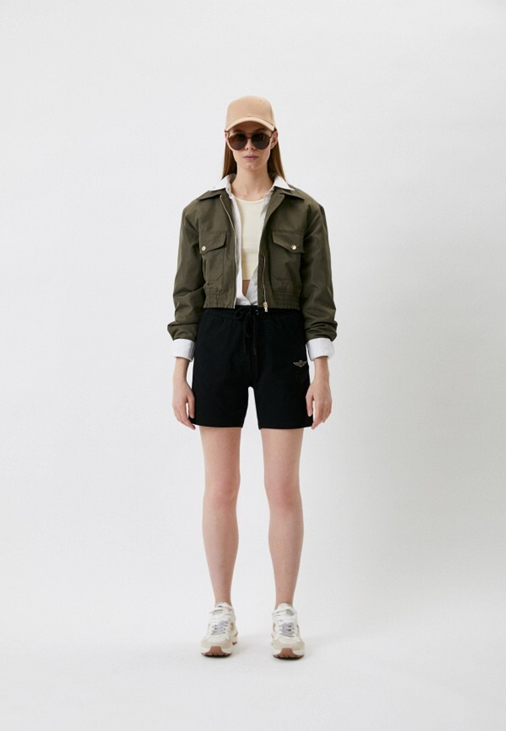 Шорты жен. AERONAUTICA 003 черный 1923