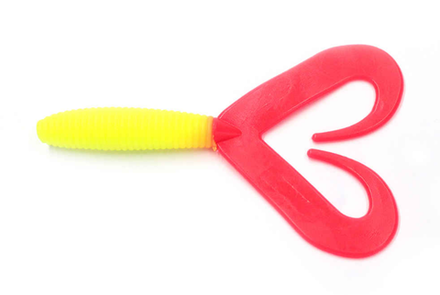 Твистер Yaman PRO Loop-Two 2inch цвет #06 chartreuse/red