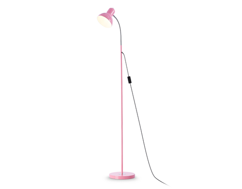 Светильник напольный с выключателем на проводе TR97664 PI розовый E27 max 40W D140*1450