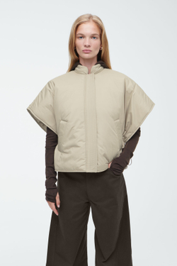 COS ЖИЛЕТ С УКОРОЧЕННОЙ ПОДКЛАДКОЙ, БЕЖЕВЫЙ