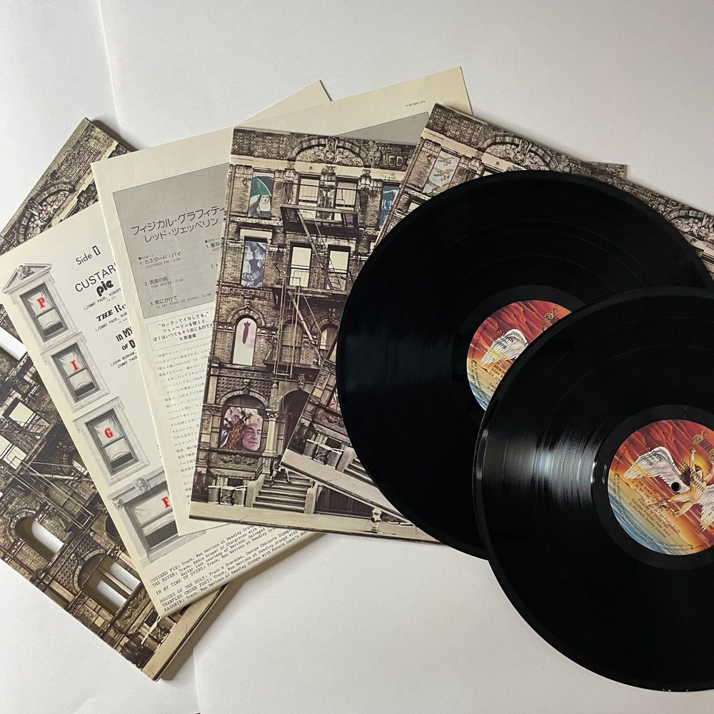 Винтажная виниловая пластинка LP Led Zeppelin Physical Graffiti (Japan 1975) (No Obi) Down By The Seaside P-5163 4N
