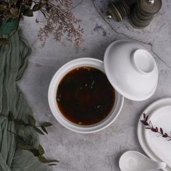 Бульонница мисосупница 450 мл d 15,3 см h10,5 см с крышкой белая фарфор P.L. Proff Cuisine [3]