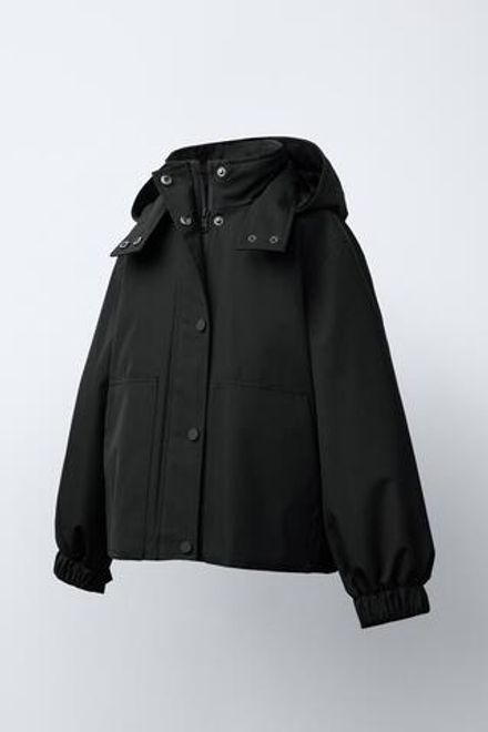 ZARA СТЕГАНАЯ ПАРКА, ЧЕРНЫЙ