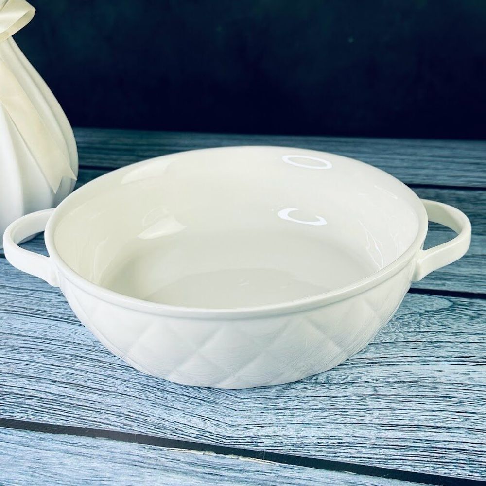 Lenardi 118-080 Круглое блюдо для запекания 23см BIANCO в под.уп.(х16)Фарфор