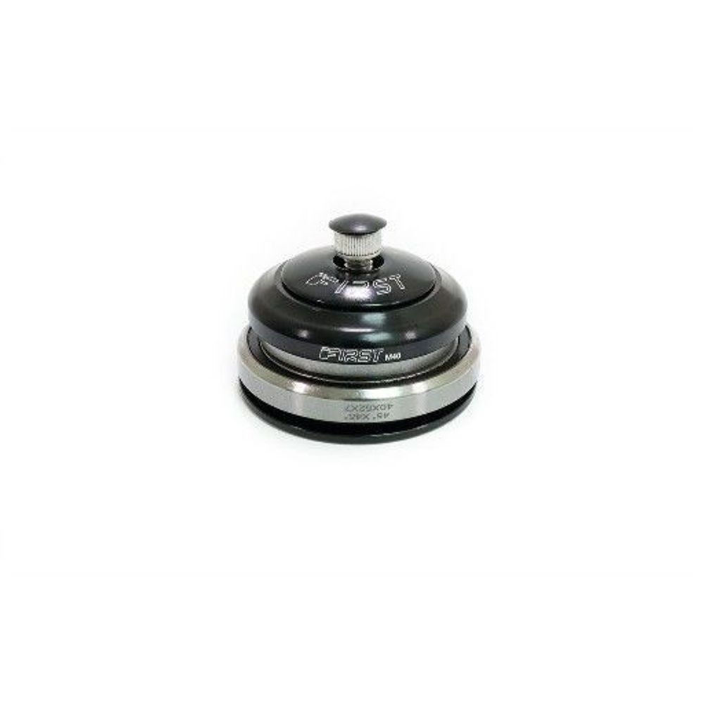 Рулевая колонка FIRST, 1-1/8"-1.5", б/резьбовая, конус., IS 42/28,6  IS 52/40, подшип. 30.5x41.8x8мм + 40x52x7мм, x45°, с якорем, высота 9.8 мм, черн.
