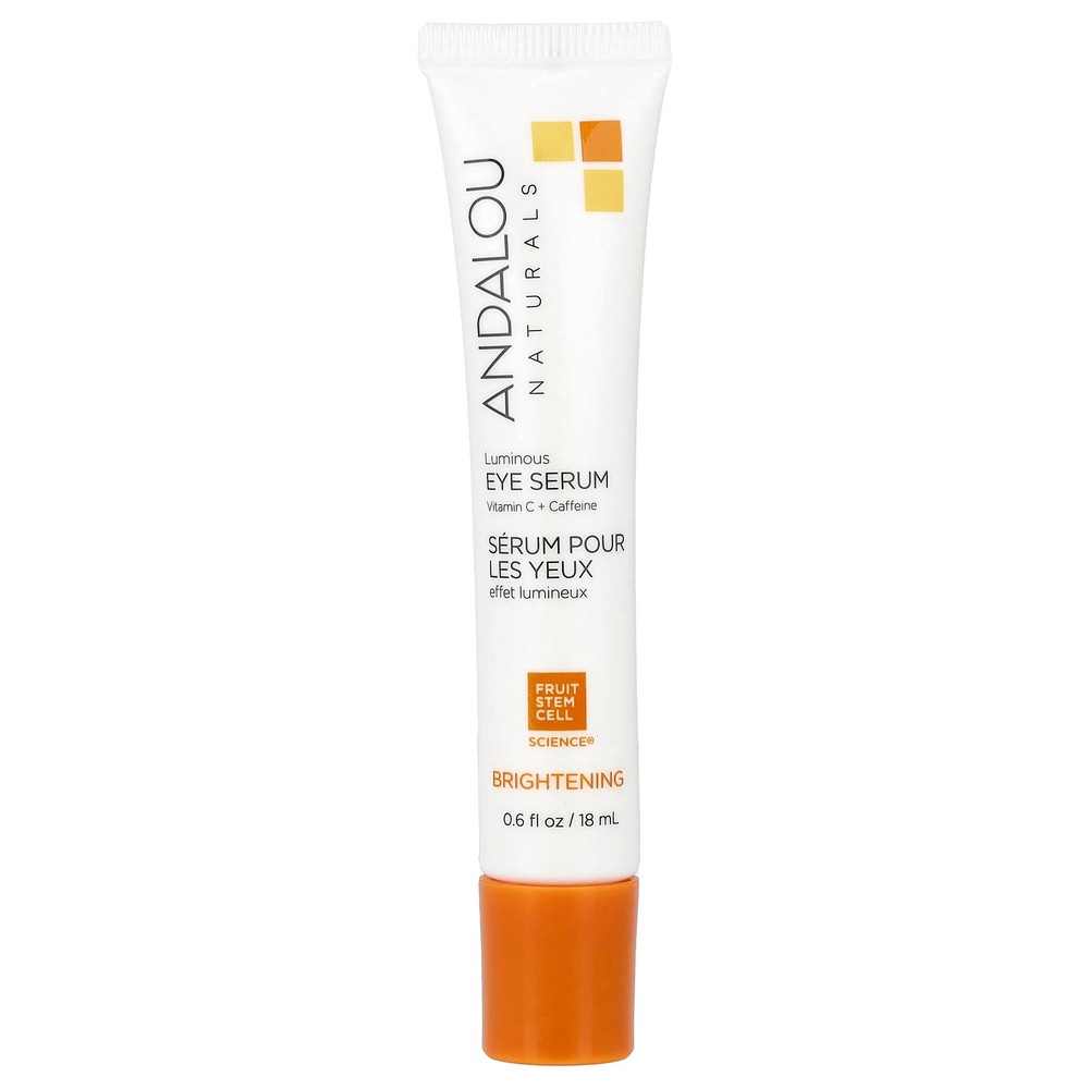 Andalou Naturals, Осветляющая сыворотка для области вокруг глаз, для придания сияния, 18 мл (0,6 жидкой унции)