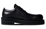 TERRA INCOGNITA Round Tip Derby Top Grain Cow Leather Men"s Casual Leather Shoes Men"s Black