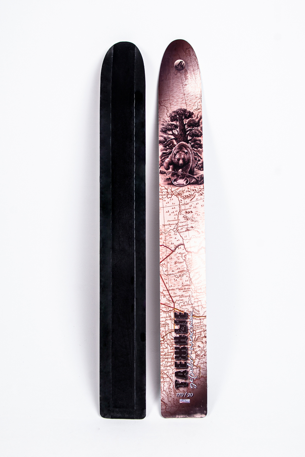 Лыжи деревопластиковые с камусом (полоса 10 см) 180х20
