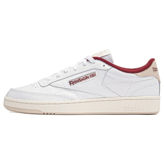 reebok Club C Series Кроссовки для скейтбординга Низкие Белые и красные Унисекс
