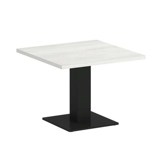 Yalta Стол журнальный квадратный LT.SJ-2 Снежная Патина/Металл Черный 600*600*450