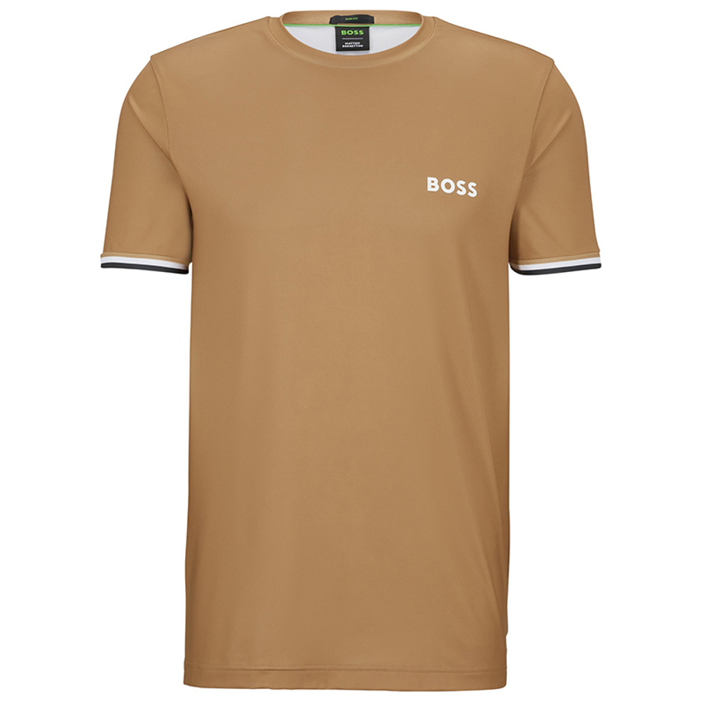 Мужская теннисная футболка BOSS x Matteo Berrettini Tee MB 2 - medium beige