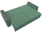 Диван прямой с декором Лига-049 НПБ, Амур 11 РОГОЖКА зеленый