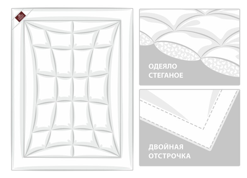 Одеяло легкое кассетное 200х220 German Grass Non-Allergenic Premium Grass