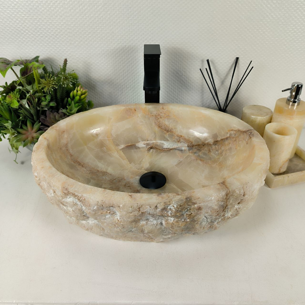 Раковина из оникса Erozy Yellow EO-64544 51*42*15 0159