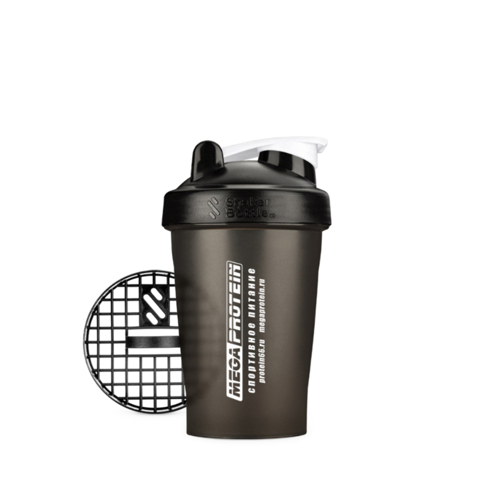 Шейкер 400мл Черный (MegaProtein)