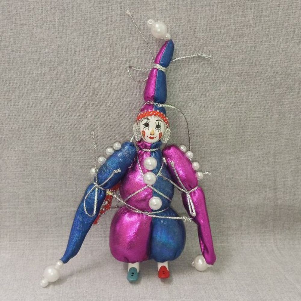 Ёлочная игрушка Двухцветный гномик