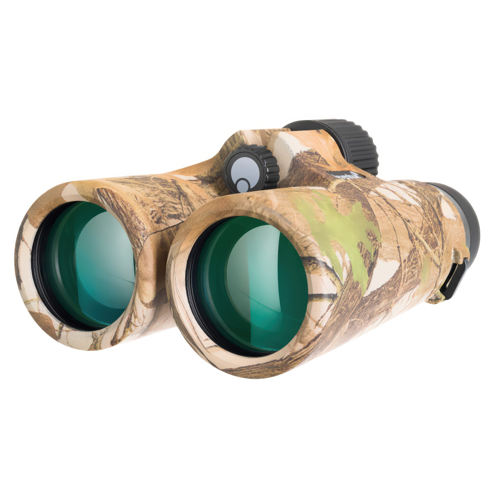 Бинокль Levenhuk Camo Pine 10x42 с сеткой - Полное многослойное просветление линз для яркого и контрастного изображения