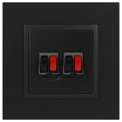 Розетка ЭРА Elegance 14-3112-05 аудио двойная IP20 антрацит