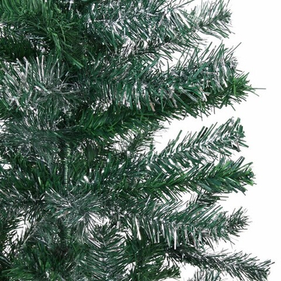 Ёлка «Серебряная дымка» 120 см, ПВХ зеленый с серебром (150 веток)