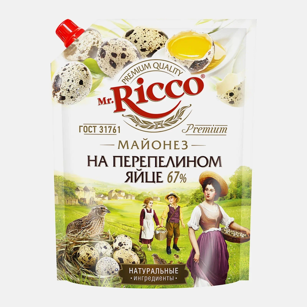 Майонез на перепелином яйце Mr. Ricco 67% 630г