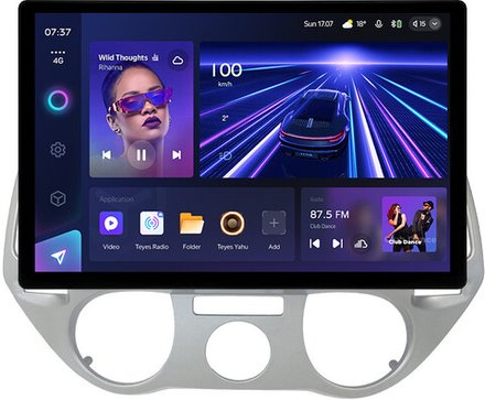 Магнитола для Hyundai i20 2009-2012 (кондиционер) - Teyes CC3-2K монитор 13" 2K QLED на Android 10, ТОП процессор, CarPlay, 4G SIM-слот