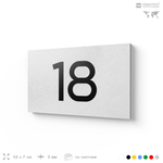 Табличка с номером 18 на дверь квартиры, для офиса, кабинета, аудитории, склада, белая 120х70 мм, Айдентика Технолоджи