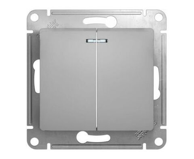 Двухклавишный выключатель Schneider Electric GLOSSA