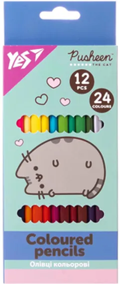 Rəngli karandaş \ Цветные карандаши 12/24rəng Pusheen 290764 YES