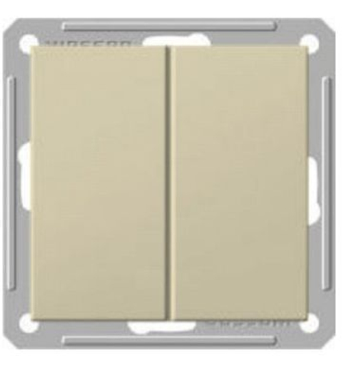 Переключатель двухклавишный проходной без индикации с/у механизм W59 слоновая кость Schneider Electric